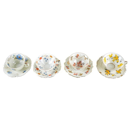 Porzellantassen-Set, deutsches Design, 20. Jahrhundert, hergestellt in Deutschland