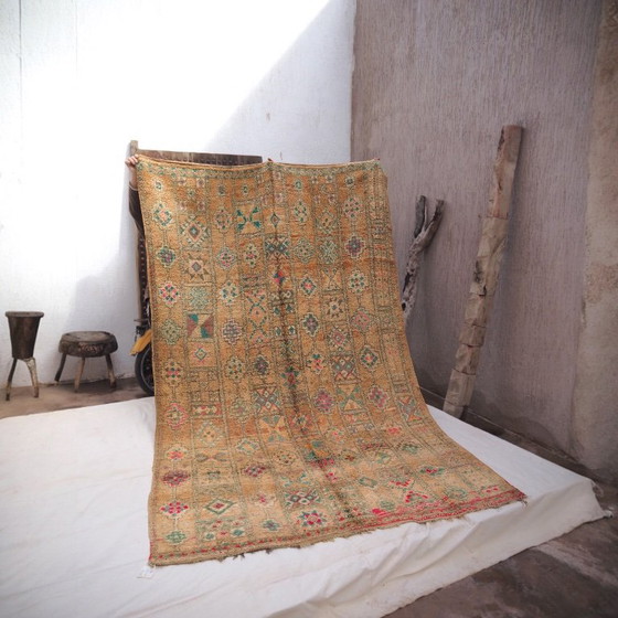 Image 1 of Rare tapis Zamour marocain vintage 'Ximena' | Tapis berbère tissé à la main | 300 × 180cm