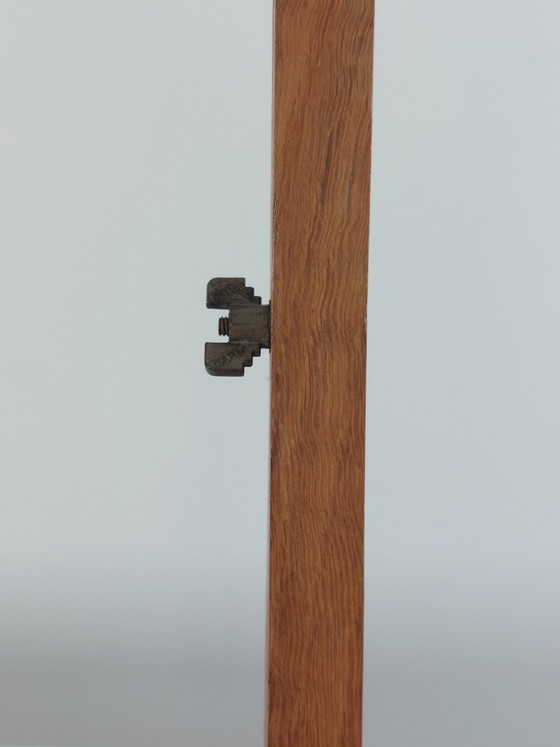 Image 1 of Porte-chapeau ancien français en bois, hauteur réglable, style Art déco