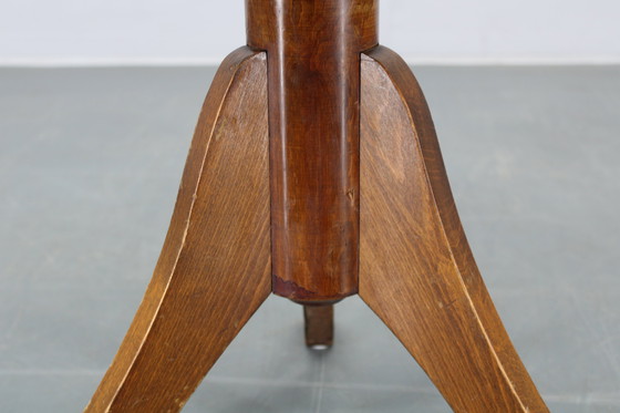 Image 1 of 1950s Piano Bentwood Beech Stool, Czechoslovakia