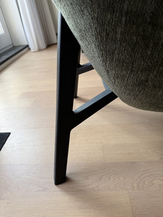 Image 1 of Montis, silla Enzo en tela bouclé/esponjosa verde musgo