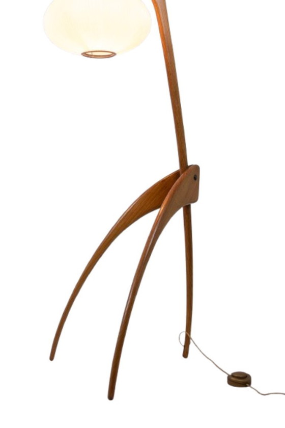 Image 1 of François Rispal. Lampe de sol, modèle « Mante religieuse ». Années 1950-60