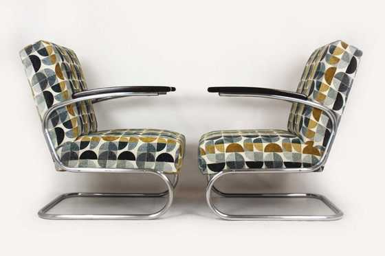 Image 1 of Restored Bauhaus Tubular Armchairs attributed to W. H. Gispen for Mücke Melder, 1930s, Set of 2