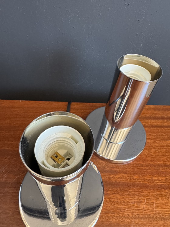 Image 1 of Chromen buislampen in Space Age-stijl