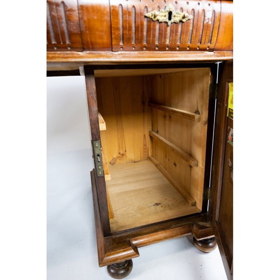 Image 1 of Large vintage desk of walnut 1890s