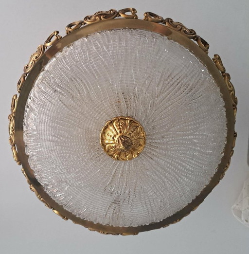 Prachtige vintage Duitse plafondlamp, Hollywood Regency stijl