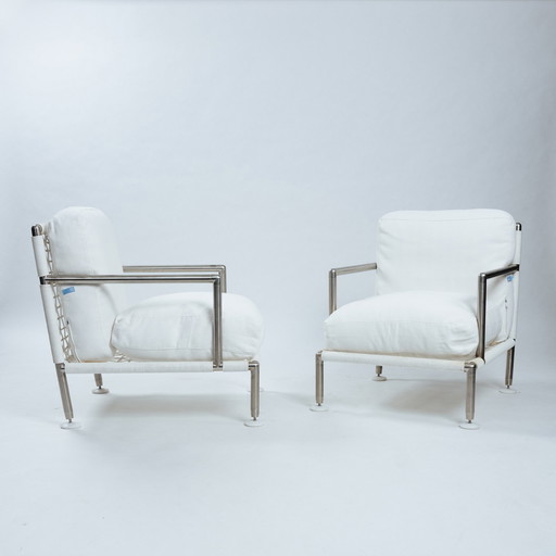 2x Corso Nest Fauteuils de jardin Chaises blanches, Italie