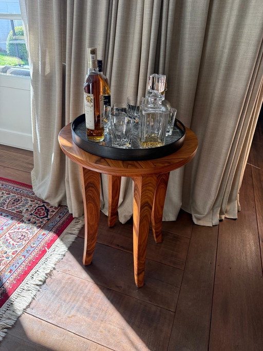 Table d'entrée/table basse ronde en bois massif