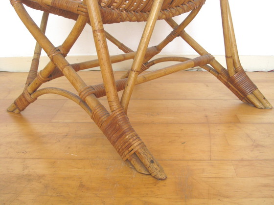 Image 1 of Midcentury vintaghe rattan armchair