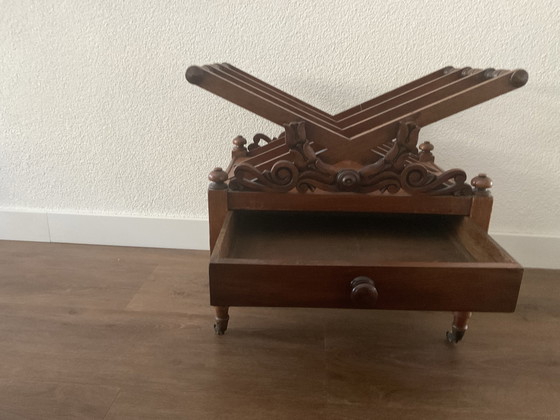 Antique Victorian Music Stand / Canterbury – Bookcases, Wood (photo 2 of 5)