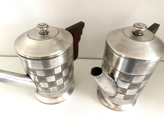 Image 1 of Tea & Coffee Service Pieces Silverware Silver Plated Metal Art Deco Hallmarked A.S.