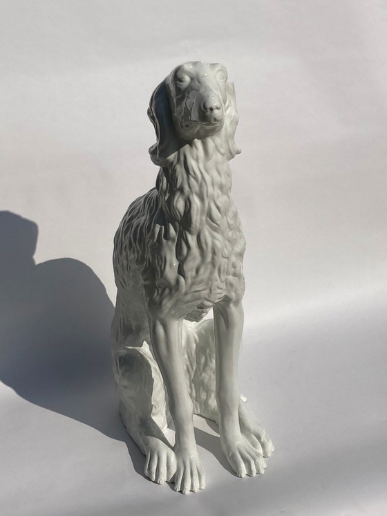 Image 1 of Grand chien de Barzoï en porcelaine, Autriche