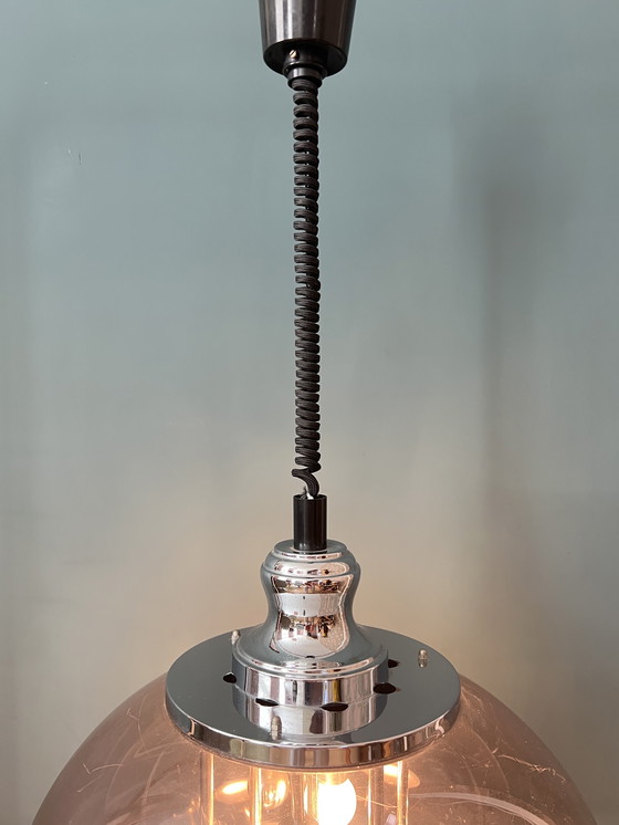 Image 1 of Lampada a sospensione Space Age con paralume in plastica