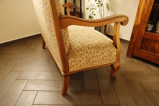 Image 1 of Vintage Salon Sofa Set with Floral Upholstery 