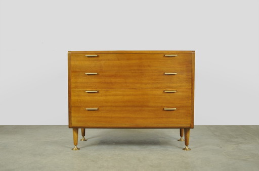 Mid-Century A.A. Patijn Walnut Chest of Drawers 1950s Netherlands