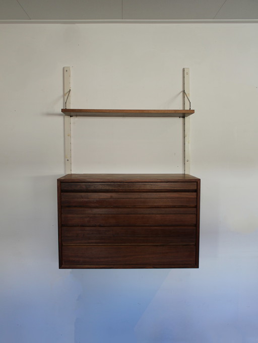 Vintage modular wall system by Poul Cadovius