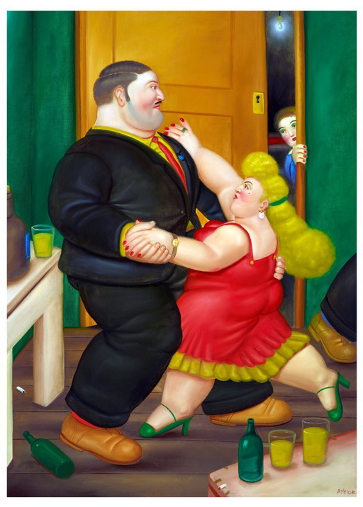 Couple de danseurs de tango - Fernando Botero 1982 - Poster 50 × 70 cm