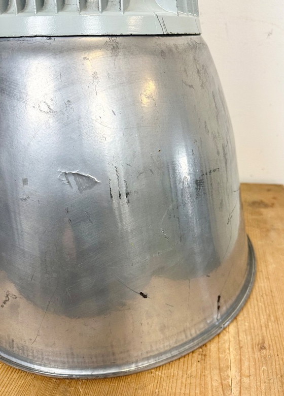 Image 1 of Vintage Silver Industrial Factory Pendant Lamp from Elektrosvit, 1960s