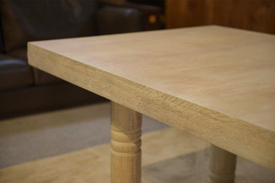 Mesa Art Déco de roble blanqueado al estilo de Jean-Charles Moreux, década de 1940. – Mesas de comedor, Wood (photo 14 of 14)