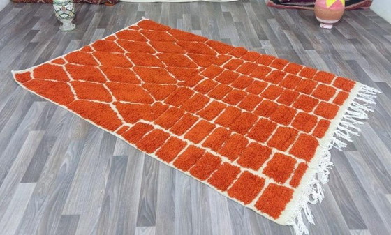 Magnificent Orange Geometric Pattern Rug 170/250cm – Rugs & carpets, Wool (photo 5 of 7)