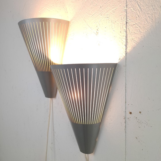 Image 1 of 2x wandlamp Ikea Klyka V9811 aluminium jaren 80