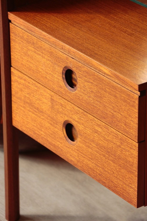 Image 1 of Wrighton Teakhouten kaptafel - Vintage jaren 60 - Zeshoekige voet