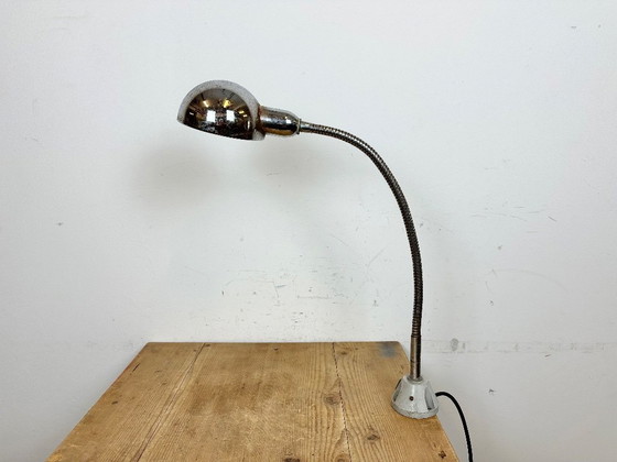 Image 1 of Vintage Chrome Italian Gooseneck Table Lamp, 1960s