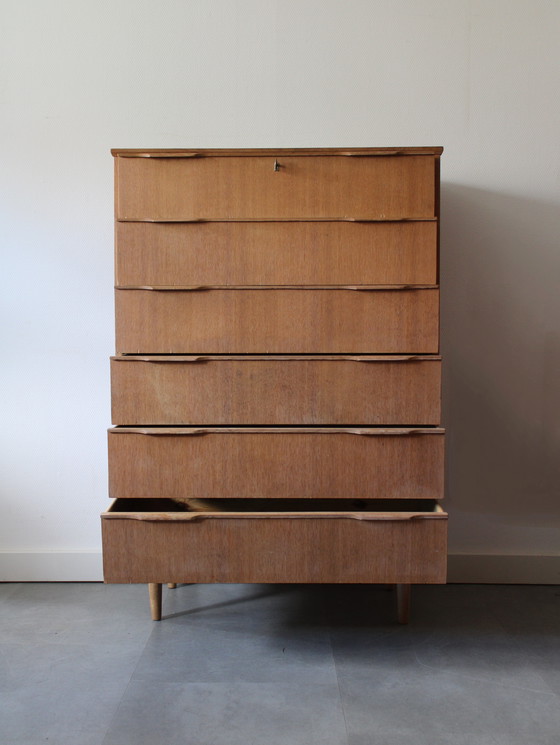 Image 1 of Vintage Deense Ladekast in Eiken door Ejsing, Tallboy