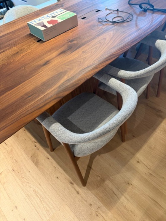 Image 1 of Chaise de salle à manger nordique fonQ - Noyer 8x