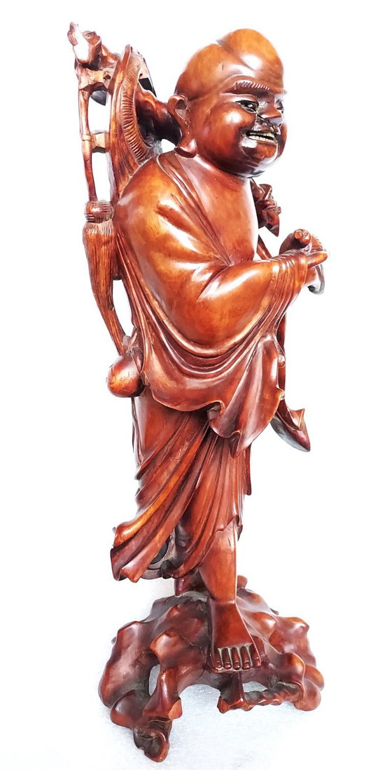 Image 1 of Antike Arhat-Buddha-Statue