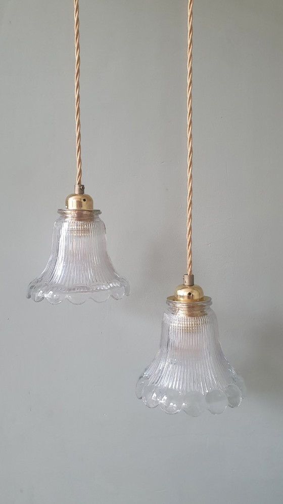 Set of 2 Holophane pendant lamps, Art Deco – Metal (photo 20 of 23)