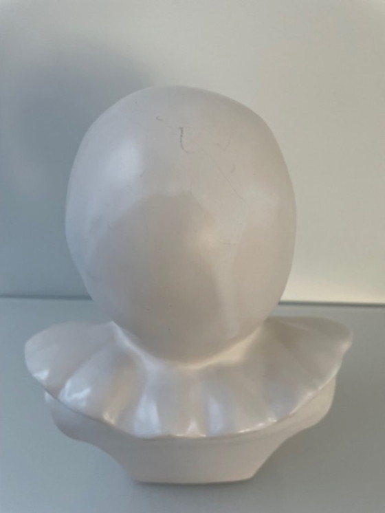 Image 1 of Busto di Pierrot d'epoca di Matte Ceramics - Firmato