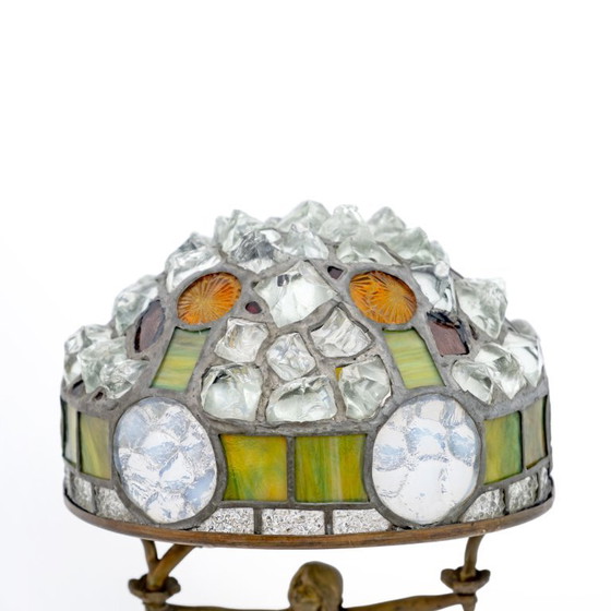 Image 1 of Franse Art Nouveau tafellamp "Tiffany stijl", jaren 1930