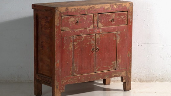 Antique chest of drawers in elm wood – China, circa 1930 – Iron (photo 3 of 40)