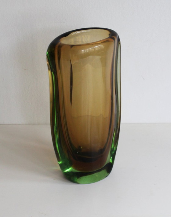 Image 1 of Sommerso Vase „ELEGANCE“ aus den 1950er Jahren, Muster Nr. 54181 von Jaroslav Beranek