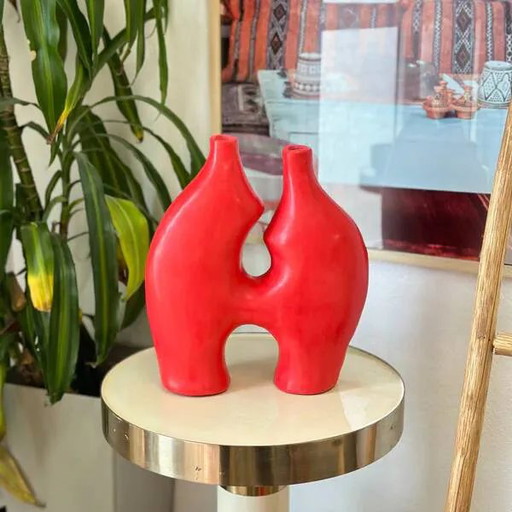 Große handwerkliche Tagmat Vase