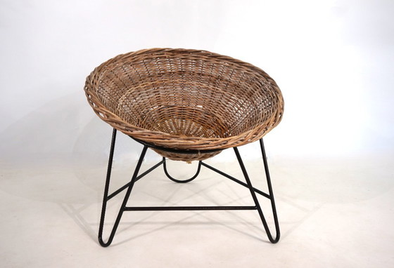 Image 1 of Tumbona de ratán, 1960