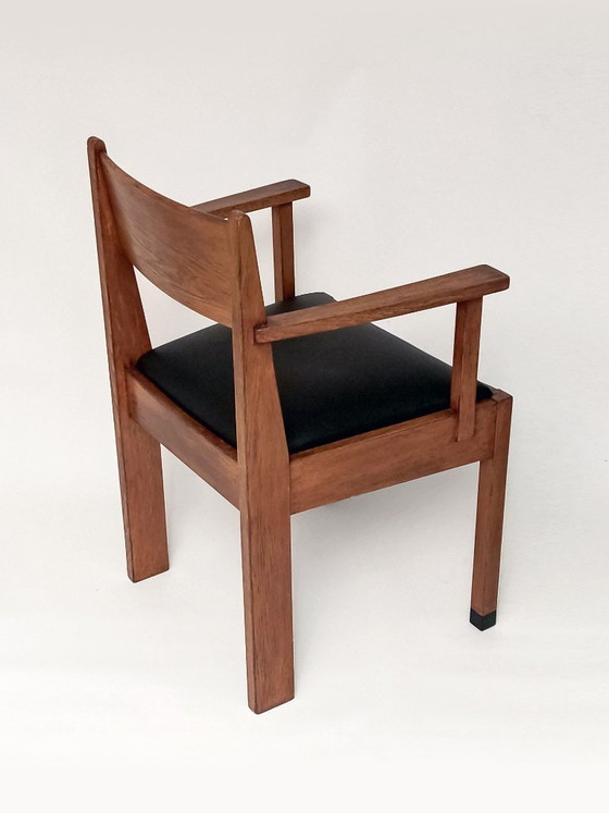 Sedia Art Déco della Hague School – Sedie da pranzo, Leather, Wood (photo 12 of 21)