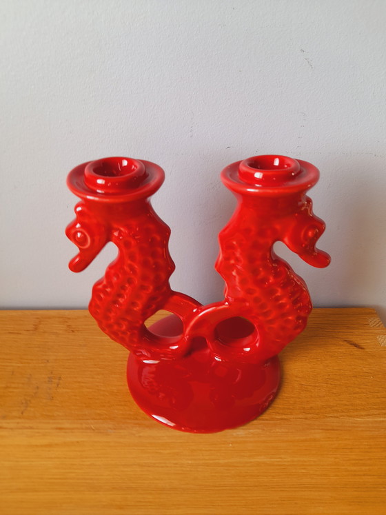 Image 1 of Bitossi Italian ceramic seahorse candle holder