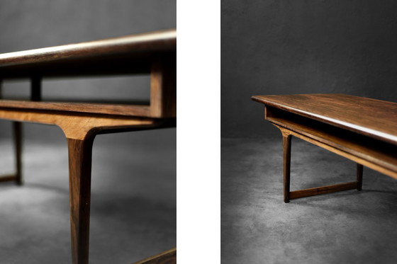 Image 1 of Mesa de centro danesa de mediados de siglo con estante, años 60