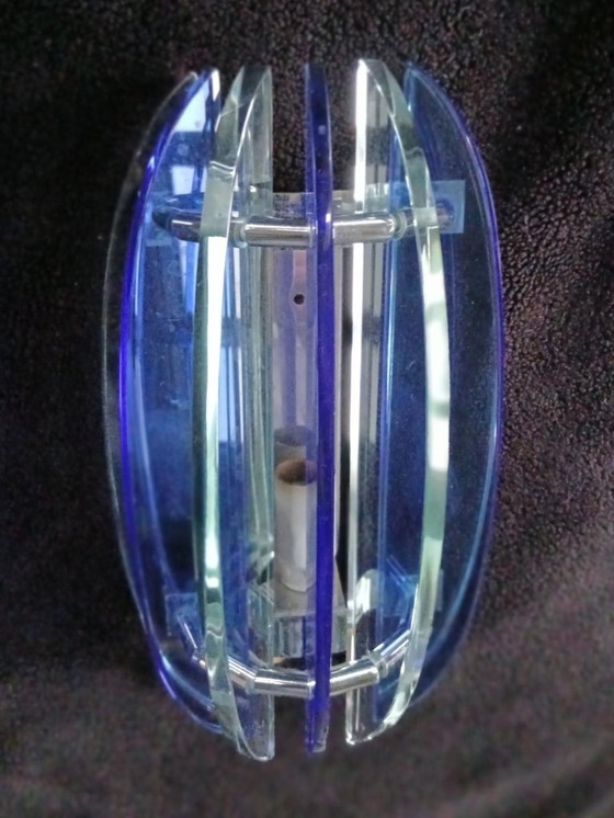 Image 1 of Bellissima lampada da parete Veca, Italia, 1970 Fontana Arte Design, blu