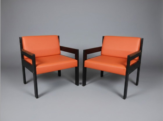 Image 1 of Vintage lounge stoelen uit backstage Trix Antwerpen - set van 2
