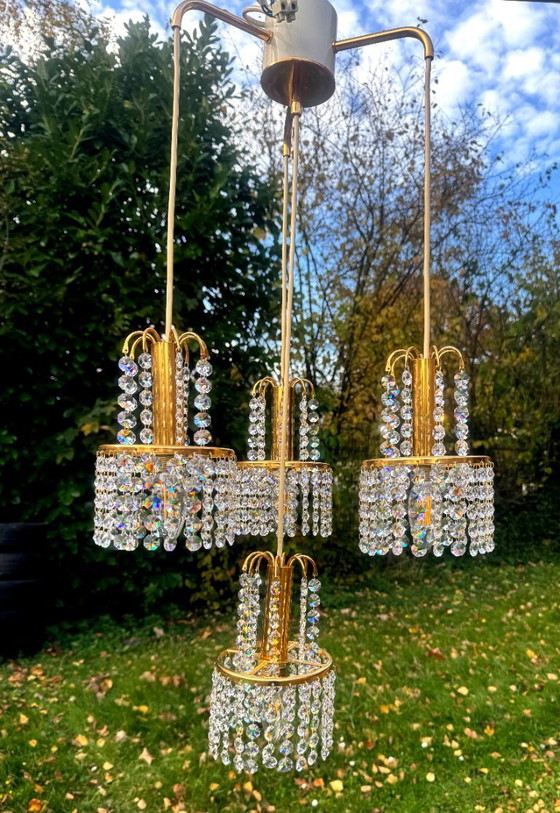 * Vintage * Lampadario a cascata in cristallo Sölken anni '70 – Crystal, Glass (photo 4 of 5)