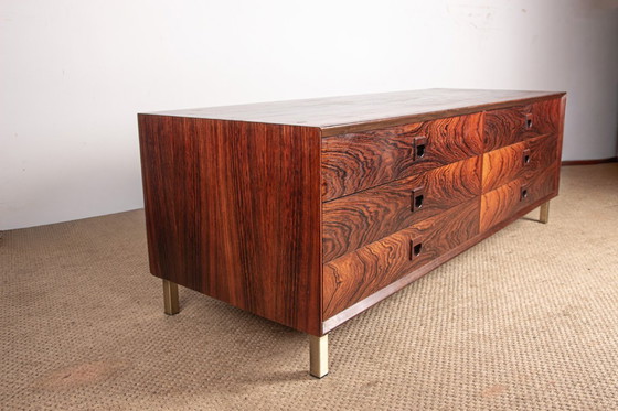 Image 1 of Große dänische Kommode aus Palisander, 6 Schubladen, von Erik Brouer für Brouer's Mobelfabrik