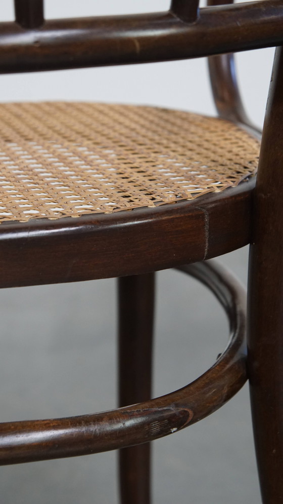 Image 1 of Originele Vintage Thonet Bistro Design Stoel Met Armleuningen