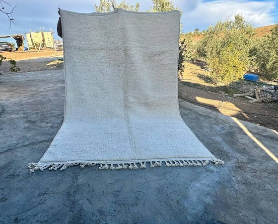 Alfombra blanca sencilla hecha a mano 250cm x 150cm – Wool, Modern (photo 6 of 6)