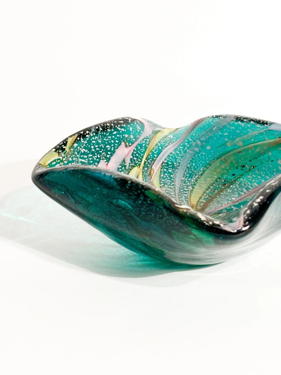 Cenicero de cristal de Murano verde de los años 70 – Objetos decorativos, Murano Glass (photo 12 of 14)