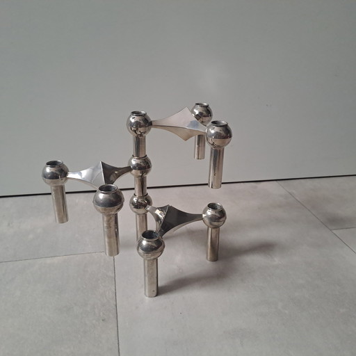 Portacandele modulare, chiodo per tessuti, 3 pezzi, cromato