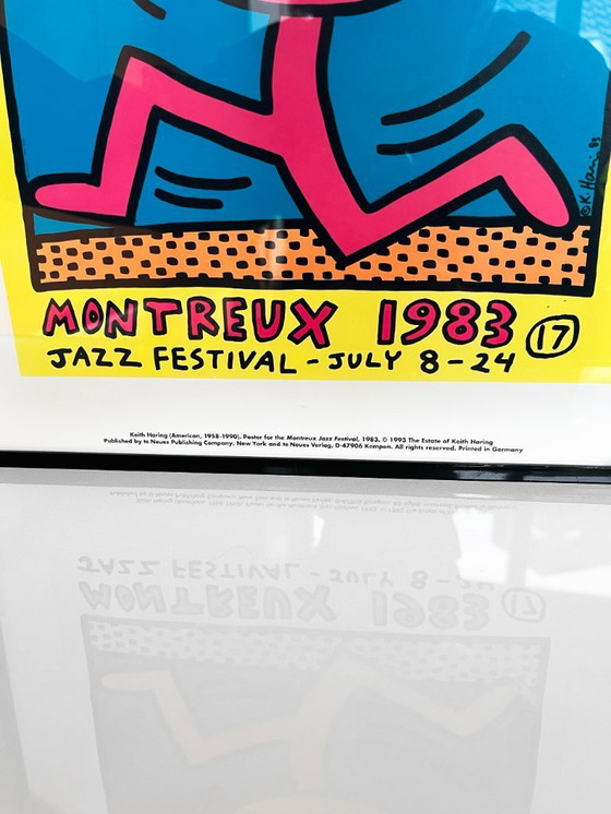Image 1 of Vintage Keith Haring Montreux 1983 print, published under license in 1993.