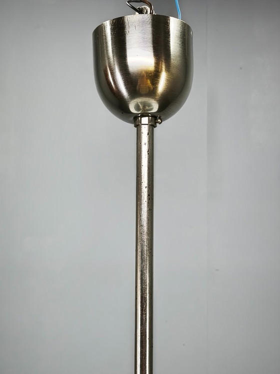 Bauhaus-Pendelleuchte aus Chrom und Glas aus den 1930er Jahren aus der Tschechoslowakei – Pendelleuchten (photo 5 of 11)